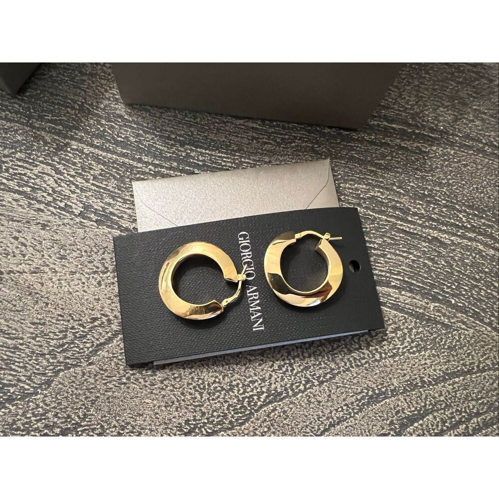 Giorgio Armani Sterling Silver Gold-Plated Earrings